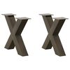 vidaXL s&oacute;fabor&eth;sf&aelig;tur X-laga 2 stk. &uacute;r n&aacute;tt&uacute;rulegu st&aacute;li 60x(42-43) cm st&aacute;li