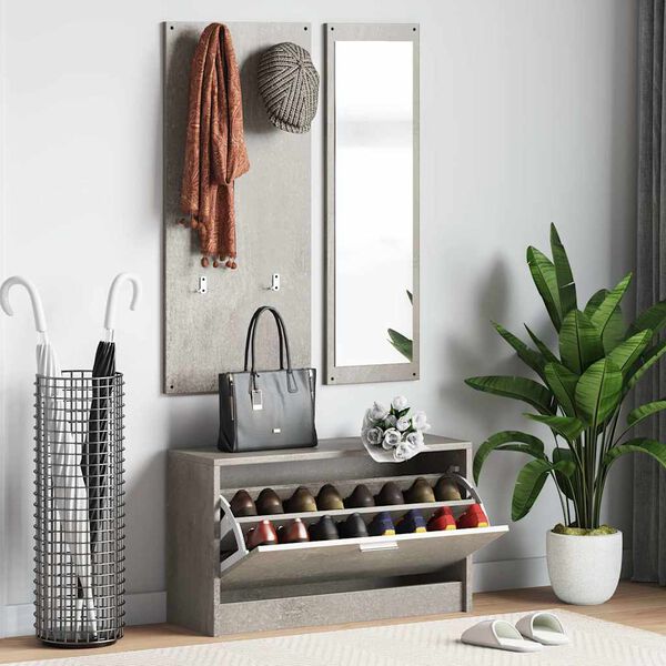 vidaXL 3-&iacute;-1 sk&oacute;sk&aacute;pasett Steinsteypt gr&aacute;r verkfr&aelig;&eth;ivi&eth;ur