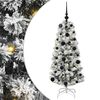 vidaXL Gervi hengdu j&oacute;latr&eacute; me&eth; 150 LED Gr&aelig;nn og hv&iacute;tur 120 cm