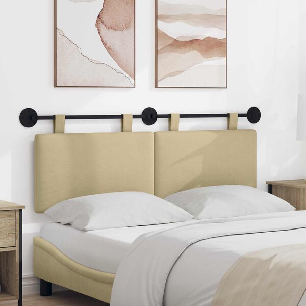 vidaXL Hengisk&aacute;li Lj&oacute;sgr&aelig;nn gr&aacute;ur 150 x 55 x 5 cm Korduroy efni