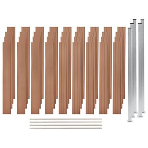 vidaXL WPC Gir&eth;ingarsett 4 Ferningur 699x187 cm Br&uacute;nt