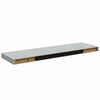 vidaXL Vegghengdar Hillur 2 stk. Steypugr&aacute;ar 80x23,5x3,8 cm MDF