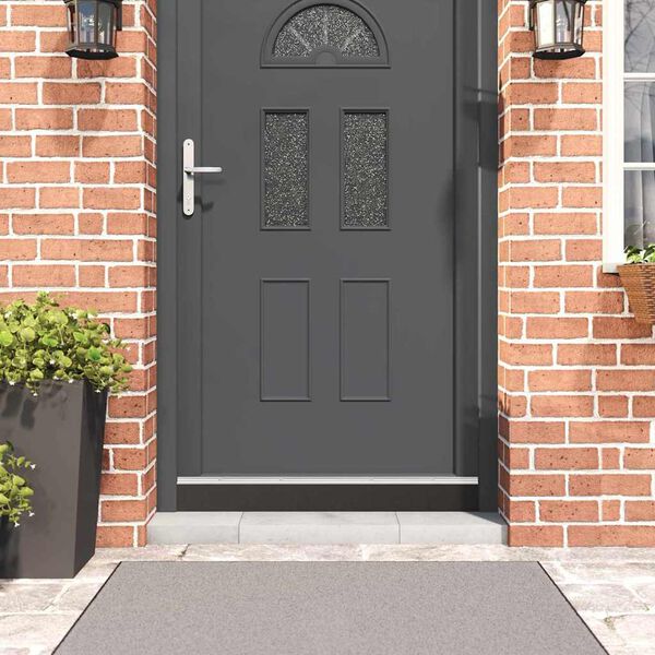 vidaXL Skruv-á hurðarbjallaþéttingar 2 pcs Silfur 100 cm Álblenda