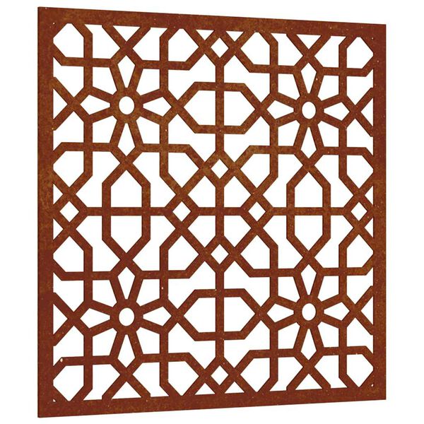 vidaXL Veggskreyting &iacute; Gar&eth;inn 55x55 cm Corten St&aacute;l M&aacute;r&iacute;sk h&ouml;nnun