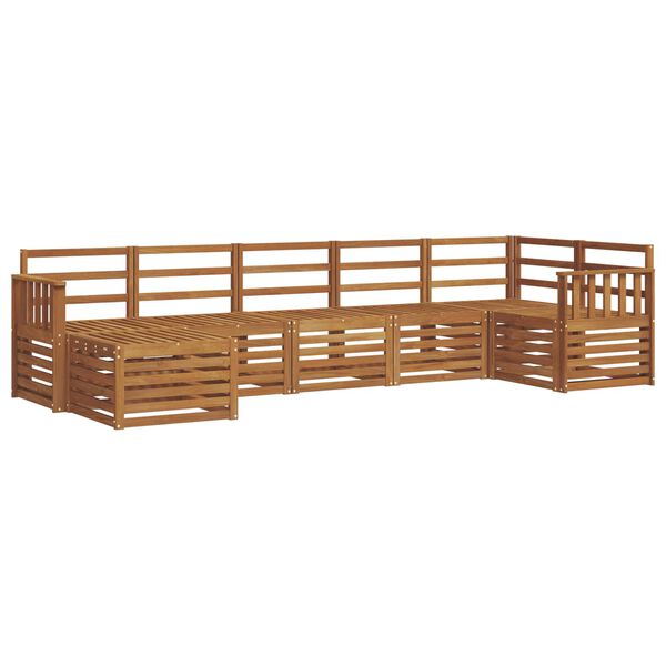 vidaXL S&oacute;fasett 7 pcs N&aacute;tt&uacute;rulegur Hrein akas&iacute;utr&eacute;