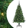 vidaXL Gervi j&oacute;latr&eacute; me&eth; 150 LED Gr&aelig;nn 120 cm PVC, st&aacute;l og plast