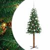vidaXL Mj&oacute;tt j&oacute;latr&eacute; me&eth; 150 LED Gr&aelig;nn 150 cm PVC og solid furuvi&eth;