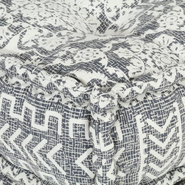 vidaXL Gólfpúði í Einingum Ljósgrátt Efni