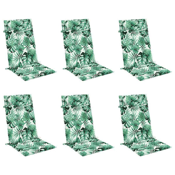 vidaXL Sessur fyrir St&oacute;la me&eth; H&aacute;u Baki 6 stk. Laufamynstur Oxfordefni