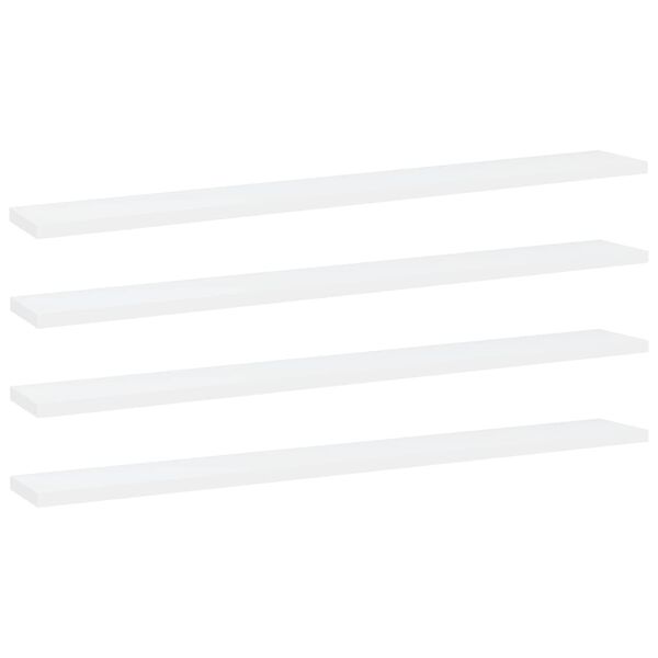 805282 vidaXL Bookshelf Boards 4 pcs White 80x10x1,5 cm Chipboard