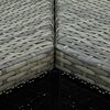 vidaXL 4 Hluta Garðbarsett með Sessum Pólýrattan Grátt