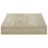 vidaXL Vegghengdar Hillur 2 stk. Eikarlita&eth;ar 40x23x3,8 cm MDF