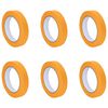 vidaXL Málara Maskeringar TÝPUR 6 pcs Gulur 19mm x 50m Pappír