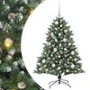 vidaXL Gervi j&oacute;latr&eacute; me&eth; 150 LED Gr&aelig;nn 120 cm PVC, plast og st&aacute;l