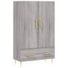 vidaXL H&aacute;r Sk&aacute;pur Gr&aacute;r Sonoma 69,5x31x115 cm Samsettur Vi&eth;ur