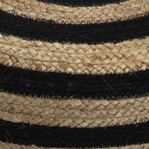 vidaXL Handger&eth;ur G&oacute;lfp&uacute;&eth;i Svartur 40x45 cm J&uacute;ta