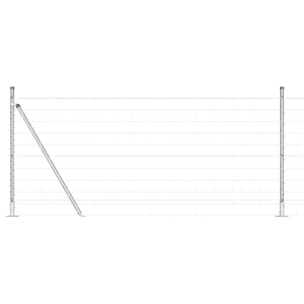 vidaXL Gir&eth;ing me&eth; p&oacute;st Silfur 0,8 x 25 m St&aacute;l