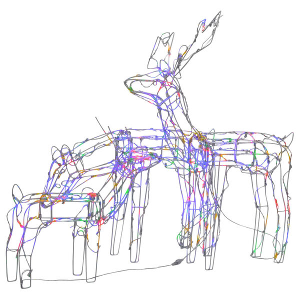 vidaXL Jólaskrautlýsing 3 Hlutir Hreindýr 229 LED-ljós