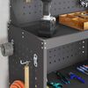 vidaXL Tólatösku með hillu Svartur 65 x 35 x 111 cm Kaldvalsað stál