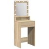 vidaXL F&ouml;tubor&eth; me&eth; hillu Sonoma Eik 50 x 41 x 135 cm Samsettur vi&eth;ur