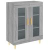 vidaXL Skenkur Gr&aacute;r Sonoma Eik 69,5x34x90 cm Samsettur Vi&eth;ur