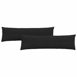 vidaXL S&oacute;fap&uacute;&eth;ar 2 pcs Svartur 145 x 40 cm d&uacute;kur