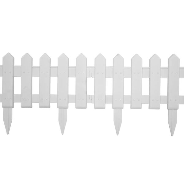 vidaXL Gar&eth;kantur 25 stk Hv&iacute;tur 10 m PP