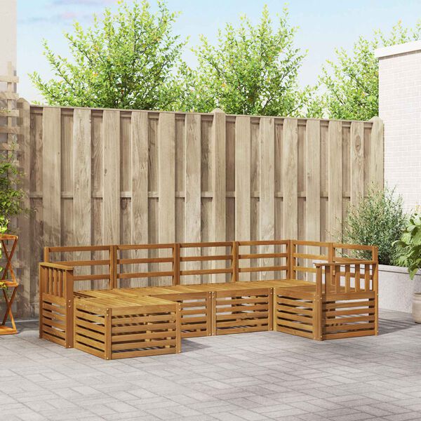 vidaXL S&oacute;fasett 6 pcs N&aacute;tt&uacute;rulegur Hrein akas&iacute;utr&eacute;