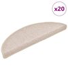 vidaXL Stigamottur 20 stk 56x17x3 cm lj&oacute;sbr&uacute;nar h&aacute;lfhringlaga