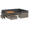 vidaXL Gar&eth;s&oacute;fa sett me&eth; p&uacute;&eth;i 12 pcs Gr&aacute;r p&oacute;l&yacute;rattan
