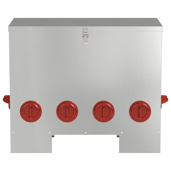 vidaXL K&uacute;rfiskast Silfur 60,5 x 29 x 51 cm Galvaniserad st&aacute;l