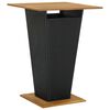 vidaXL Barbor&eth; Svart 80x80x110 cm P&oacute;l&yacute;rattan og Gegnheill Akas&iacute;uvi&eth;ur