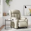 vidaXL Electric Recliner Chair Cream gervi le&eth;ur