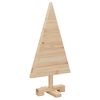vidaXL Jólatré með standi Náttúrulegur 60 cm Gegnheil fura
