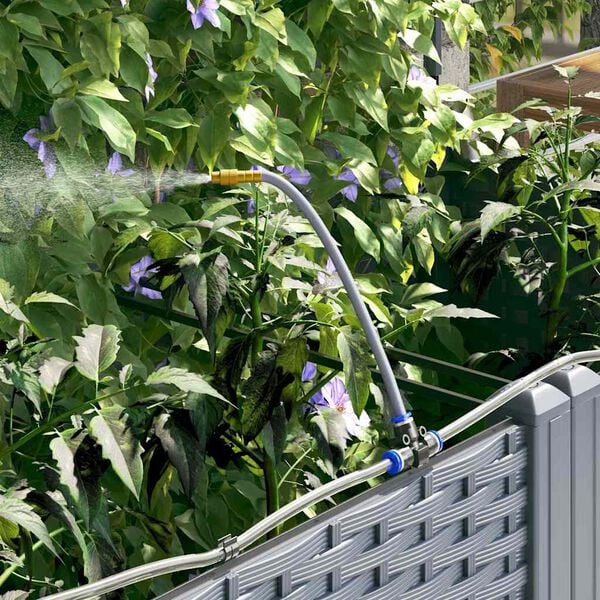 vidaXL Gar&eth;pl&ouml;ntukassi 2 pcs L&eacute;tt gr&aacute;tt St&aacute;l