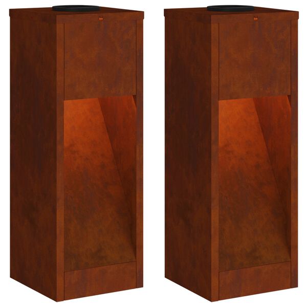 vidaXL S&oacute;l LED lei&eth;arlj&oacute;s 2 pcs bronze Ve&eth;ra&eth; st&aacute;l