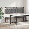 vidaXL Hengisk&aacute;li Vegghengt D&ouml;kk gr&aacute; 170 x 55 x 7 cm Flauel