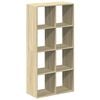 vidaXL B&oacute;kahilla Skilr&uacute;m Sonoma Eik 69,5x29x137,5 cm Samsettur Vi&eth;ur
