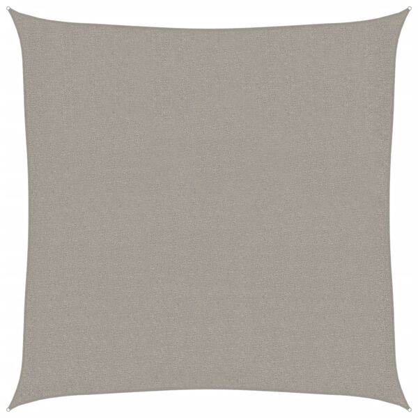 vidaXL S&oacute;lskyggni Segl 160 g/m&sup2; Ferningslaga Lj&oacute;sgr&aacute;tt 3,6x3,6 m HDPE