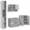 vidaXL Ba&eth;herbergismublasett 4 pcs Gr&aacute;r Sonoma Sni&eth;in vi&eth;ur og m&aacute;lmur