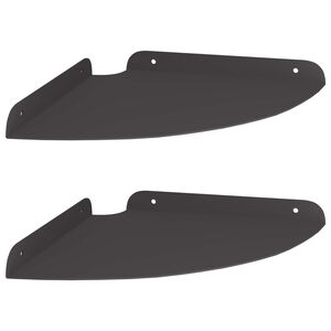 vidaXL Horn flotandi sk&aacute;pa me&eth; hillu 2 pcs Svart 24 x 24 x 2 cm