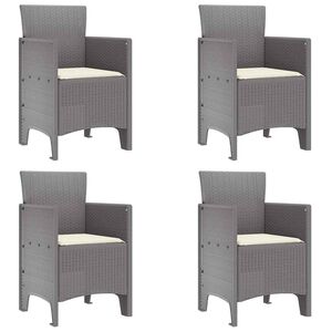 vidaXL Gar&eth;st&oacute;ll me&eth; p&uacute;&eth;i 4 pcs Lj&oacute;sgr&aacute;r 53 x 49 x 85 cm P&oacute;l&yacute;pr&oacute;p&yacute;len