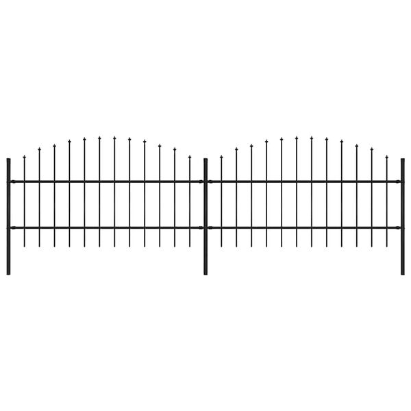 vidaXL Gar&eth;gir&eth;ing me&eth; spj&oacute;ttoppi &uacute;r st&aacute;li 359x100 cm sv&ouml;rt