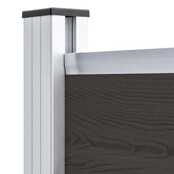 vidaXL Girðingaeining WPC 95x186 cm Svört