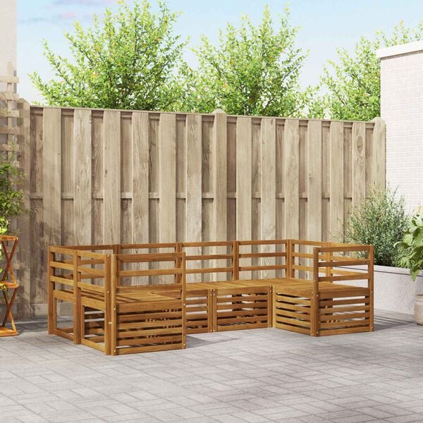 vidaXL S&oacute;fasett 6 pcs N&aacute;tt&uacute;rulegur Hrein akas&iacute;utr&eacute;