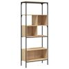 vidaXL B&oacute;kahilla 5 Hillum Sonoma Eik 76x33x188,5 cm Samsettur Vi&eth;ur
