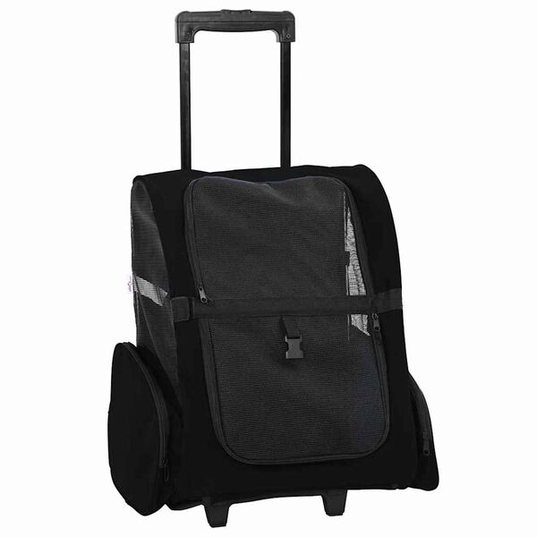 vidaXL g&aelig;lud&yacute;ravagn 3 &iacute; 1 svartur 48x32x(57-106) cm Oxford-efni