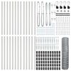 vidaXL Gir&eth;ingarp&oacute;stur Silfur 50 x 0,4 m (36 mm net) St&aacute;l