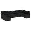 vidaXL Gar&eth;s&oacute;fa sett me&eth; geymslu 10 pcs Svartur p&oacute;l&yacute;rattan