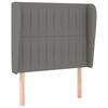 vidaXL H&ouml;f&eth;agafl me&eth; Eyrum 83x23x118/128 cm D&ouml;kkgr&aacute;tt Efni